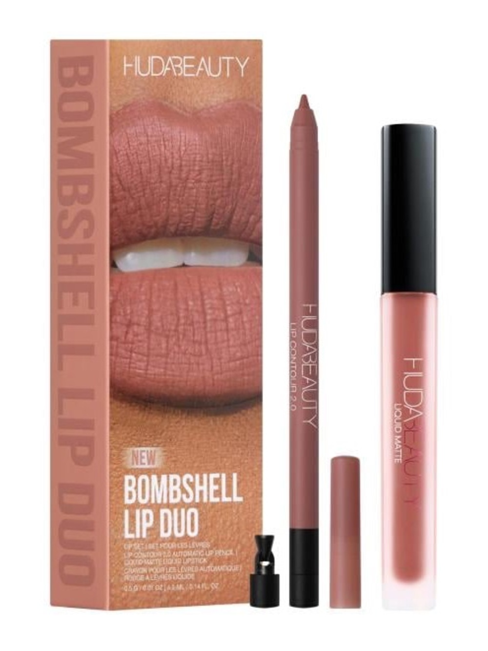 HUDA BEAUTY Bombshell Lip Liner and Liquid Lipstick Set